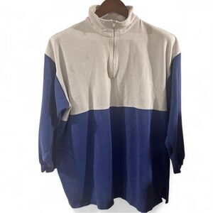 VTG Retro Quarter-Zip Rugby Pullover Size L/XL